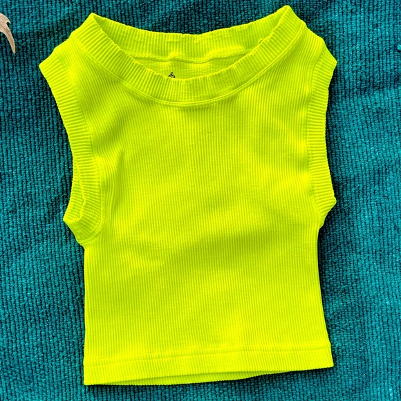 NWOT $40 Free People | Happiness Runs | Muscle Tank in Margarita Yellow - Picture 2 of 7